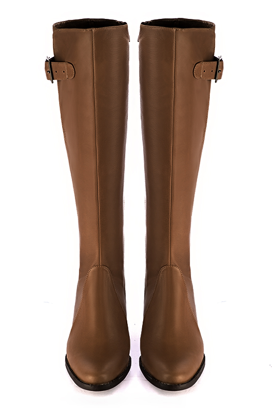 Bottes femme cavali res sur mesures marron caramel Mollets fins